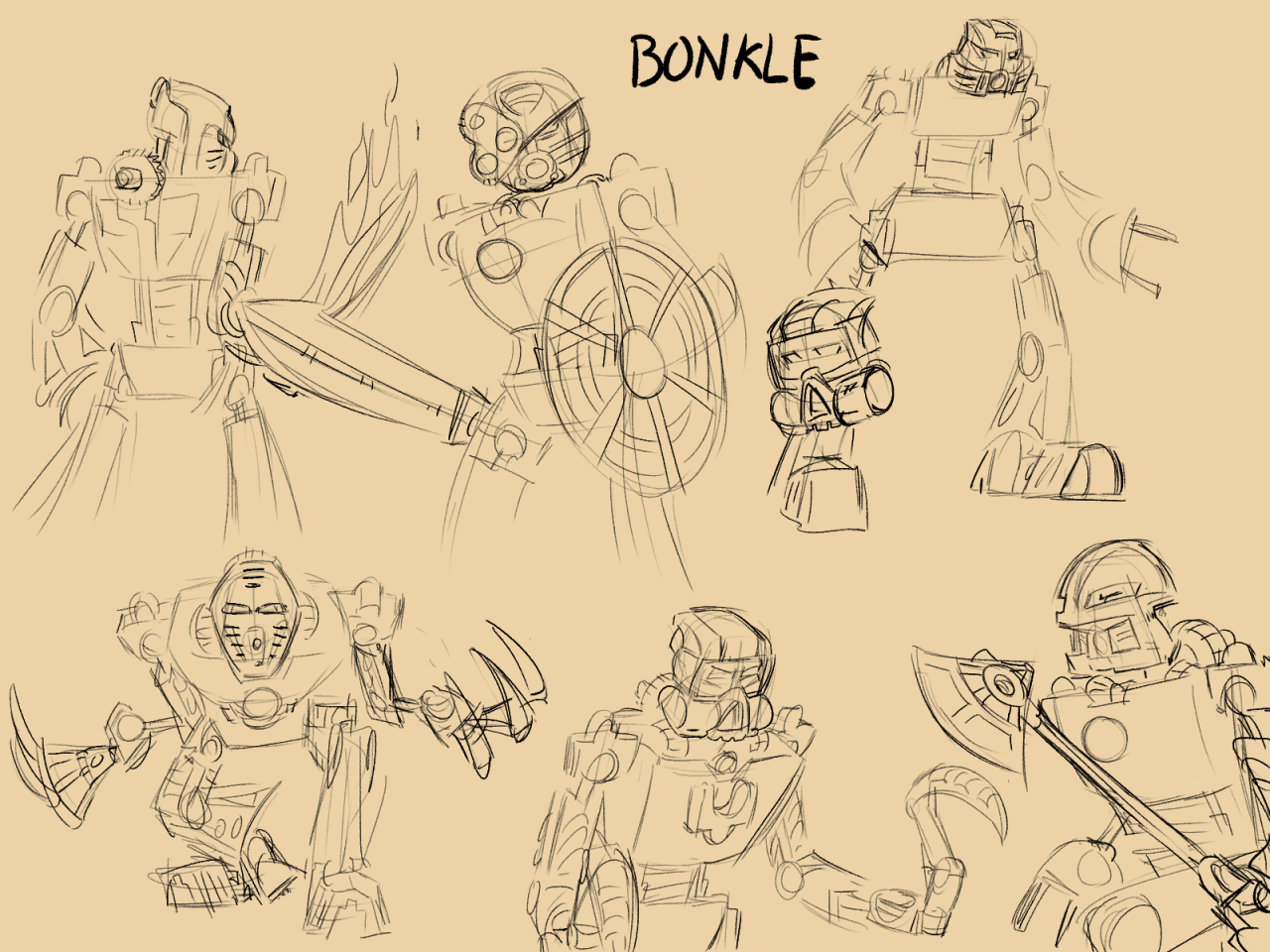 found these pretty old bionicle sketches and figured i might as well post them. I really don’t draw much bionicle 