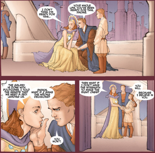 senator-organa:so vader has a mental happy au where he saves mace, kills palpatine, padme becomes su