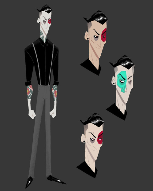 Some early designs I did for Obake, the main villain in Big Hero Six: the series. Some of my ideas m