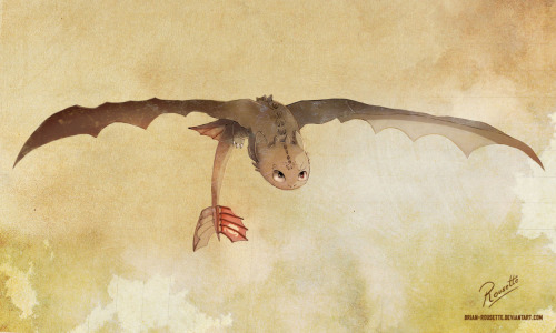 brian-rousette:  Fanart of Toothless I did last year.