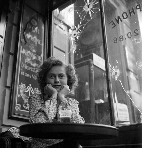 1940to1949:    Mlle Christiane Poignet, law student, Paris, France, 1944.   