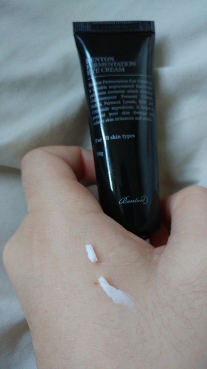 Benton Fermentation Eye Cream 4/5 Good: softening, moisturizing, a little goes a long way Bad: thick