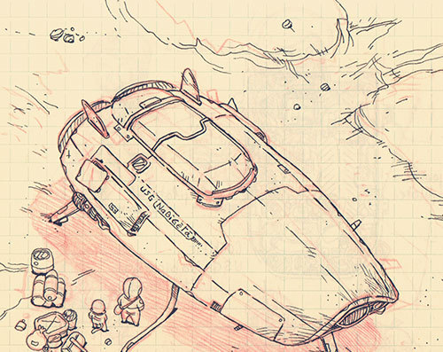 Same Space Stuffs Again.When I Have Freetime, I Can Only Draw Theses 2 Guys And Spaceships.