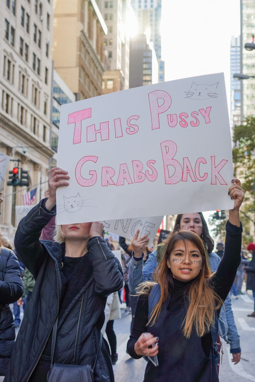 activistnyc: Thousands of people marched on 5th Ave in Manhattan to protest Donald Trump becoming Pr