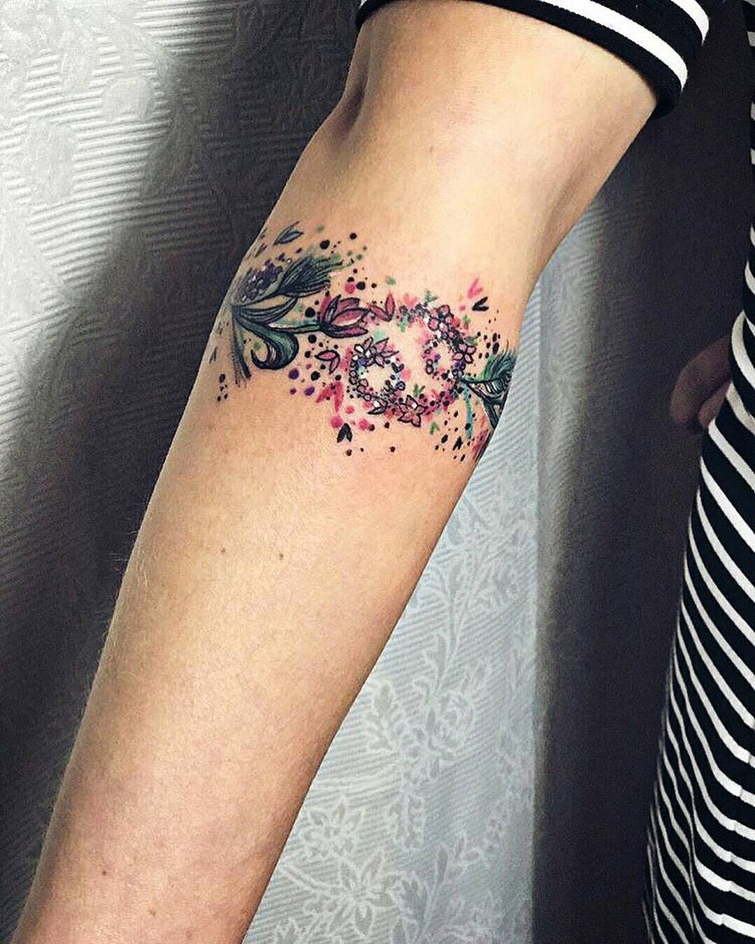 — Colorful Arm Band Tattoo Artist: dnes_tetujem