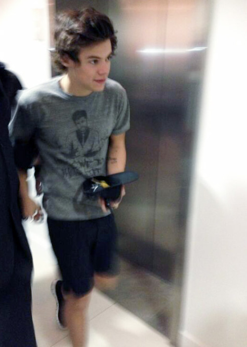 Harry at their hotel (4/18/13), Shirt: Jack Whitehall &ldquo;Welcome to Thug Life&rdquo; Jac