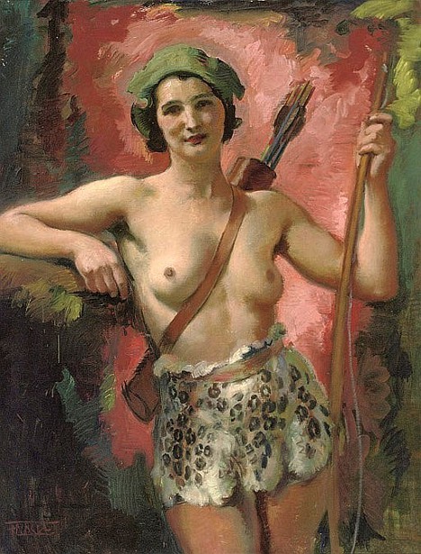 jonilover:  An Amazonian Huntress, Frantisek Xaver Naske(1884-1959, Czech), (via an-amazonian-huntress.jpg (468×615)) 
