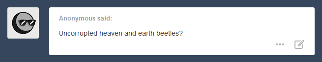 Well, Matt said they’re corrupted apparently. Not that anybody should trust him,