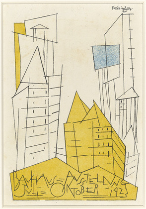 Lyonel Feininger, postcard for Bauhaus Exhibition July - October 1923