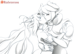 artpoppytart: redintentions:  Last sketch from celebration stream. @devirish ‘s OC Mn-Eva and @artpoppytart ‘s OC.  Omg its absolutely beautiful!  Eva :)