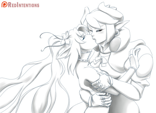 artpoppytart: redintentions:  Last sketch from celebration stream. @devirish ‘s OC Mn-Eva and @artpo