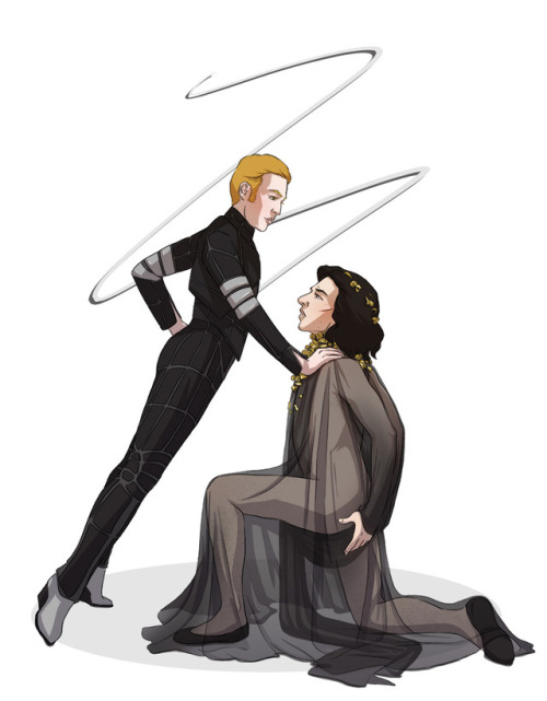 Daily Dresses 31: Kylo Ren (ft. Armitage Hux in not-a-dress)The last one! Happy October 31st!