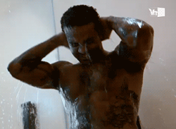 blackgaygifs:  jim jones looks even sexier in the shower….. black male celebs at black gay gifs. 