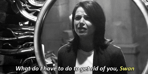 underthesunset91:   Pre & Post heart-to-heart  I just need a moment to talk about this. Regina is still unwilling to indulge Emma. She’s hurt, betrayed and tired so she lashes out, calls her Swan again because she knows how much Emma hates it when