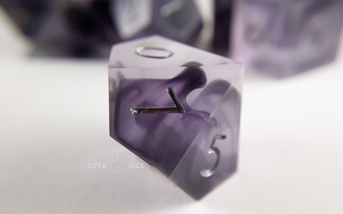 ottadice:ThanatosLast of the mythology named sets for now, a matte greyish purple filled with dark f