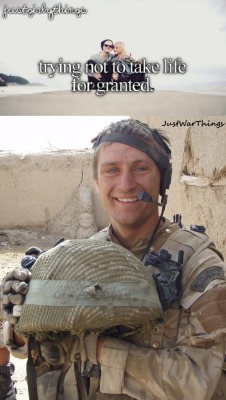 navylovenavylovin:  justwarthings:  British Marine Samuel Giles William Alexander survives a gunshot to the head thanks to his helmet.Sadly, he would later die in Afghanistan, earning Britons top honor, the Victoria Cross, while valiantly defending his