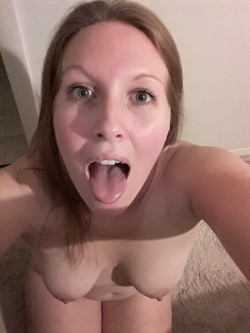 marriedcouple07:  My wife is hungry for cock and thirsty for cum!  Hot!