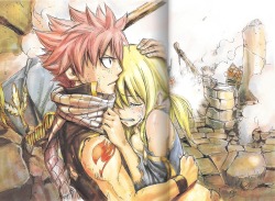 cosmicloveoftheages:  This scene is just absolutely beautiful and so sad, especially if you’ve had the chance to watch Priestess of the Phoenix.From Mashima’s Fantasia Illustrations