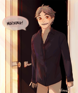 noranb-artstuffs:  Naturally I had to go read How To Manage after finishing CtGK – and Suga in Daichi’s shirt? Sign me up  