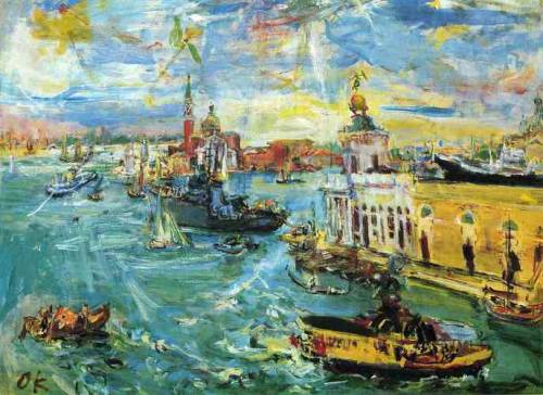 artist-kokoschka: Venice Dogana, 1948, Oskar Kokoschka