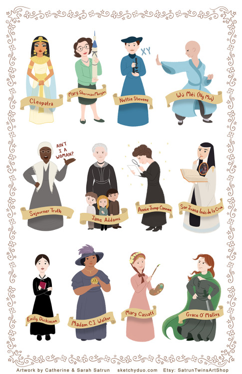 catherineandsarahsatrun:March is Women’s History Month, so we’ll be sharing our history artwork thro