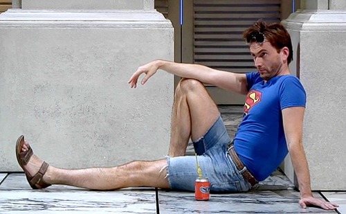 asleepinweirdplaces - david tennant as benedick in much ado about nothing, wearing miami jorts and...