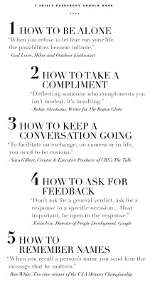 theartofivankatrump:  5 skills everybody should have. 