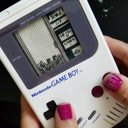 craftinggeek:Decided to play some video games today.(Or did I? )...#crossstitch #xstitch #nintendo #