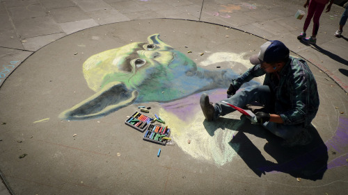 Yoda Mandala , 12′ x 12′ Chalk Mural, Mountain View Public Library 2016
Another chalk mural created by Mike Borja for the Mountain View Public Library. This was for the library’s Sci-Fi month! The mural was also dedicated to Borja’s Dad, Rene Borja....