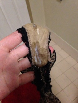 mylittleblackandwhitelies:  After changing panties when I got home, it didn’t take long to soak through this pair. I think I’m fighting an uphill battle here… 