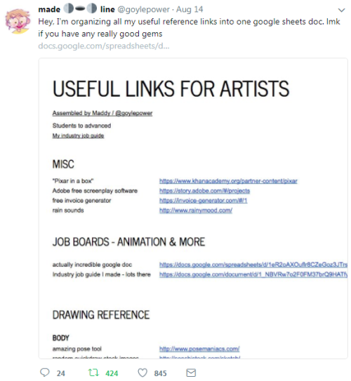 zine-scene:Maddy over on twitter put together this incredible list of resources for artists! Here’s 