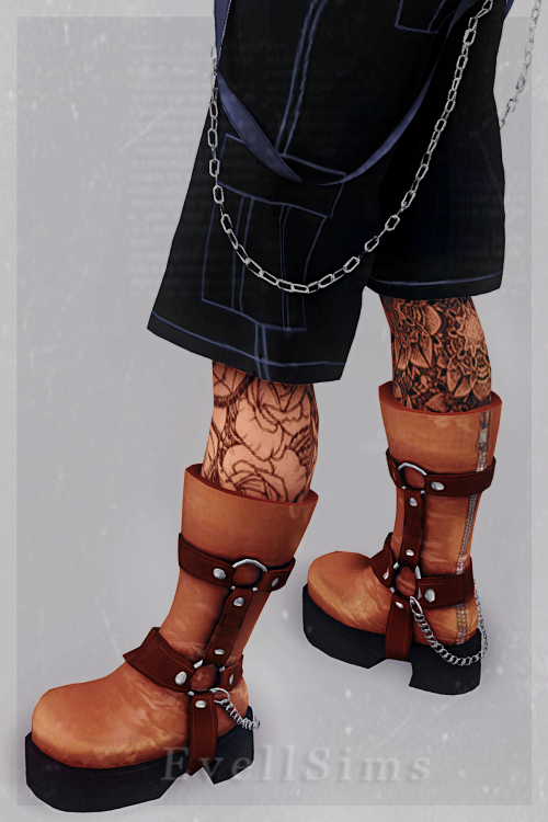 evellsims:Anarchy Shoes✩ 15 Swatches, HQ compatible✩ Unisex, Teen - Elder✩ 6,9k poly, new mesh, prop
