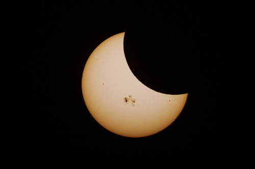 Partial Solar Eclipse In White Light.