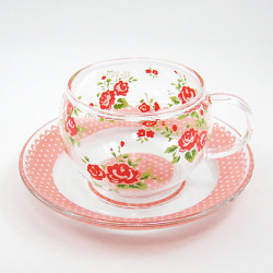 kawaiiteatime:  rose tea cup 