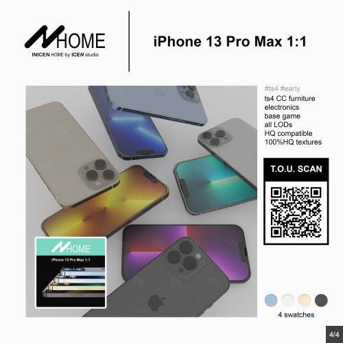 iPhone 13 Pro Max 1:1[INICEN HOME] the sims 4 You can read all details in cover photo.in-game laptop