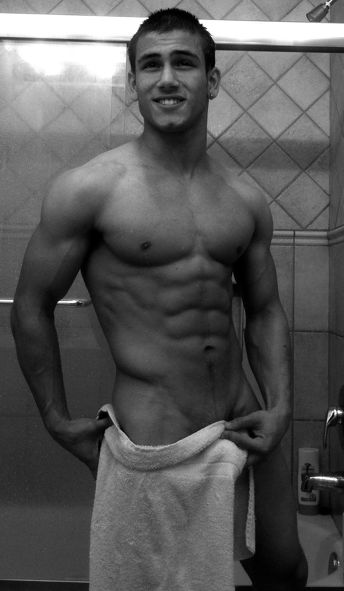 guystease:  Michael A Hoffman - hot up and coming male fitness model. Towel Extravaganza