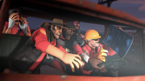 jessicapilot: cathzz: sfm-daesdemona: Engie gets distracted very easily when he drives DUDE WATCH TH