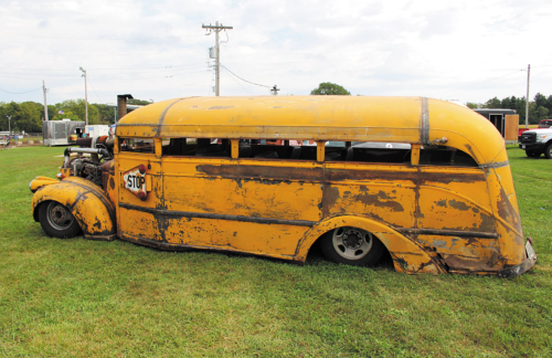 kiwi-rebel-57-06:Kiwi Rebel.  ‘41 Chevy Rat Rod School Bus and 4.9 Cummings. 