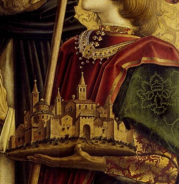 renaissance-art:  Carlo Crivelli c. 1482 Camerino Polyptych (detail)