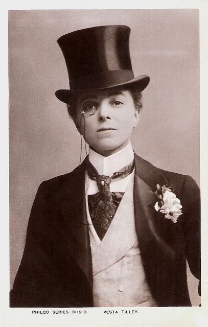 hepburnandhepburn:  The Monocle / Tuxedo Look™     from early 20th century may