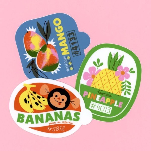 New in the shop! GIANT fruit stickers ellensurrey.com/shop #illustration #giant #fruitstickers #mang