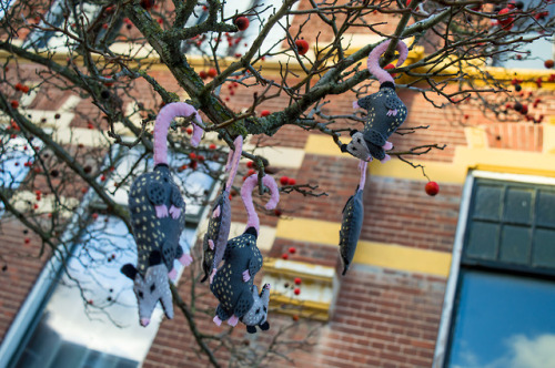 artofmaquenda: I’m so happy with my opossum felt ornaments! All handmade and unique designs! ^