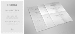 Typographic Cocktail Menu w/ Mockup