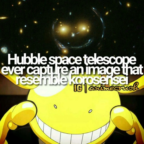 Hubble space telescope captured an image that greatly resembles Korosensei.Assassination Classroom |