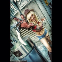 8bitfuzion:  Awesome Freddy cosplay done by @jessicanigri and photographed by David Ngo. I took the liberty to do some grunge/hdr to the pic to make it pop but original is still great. Give her a follow she does some amazing cosplays.