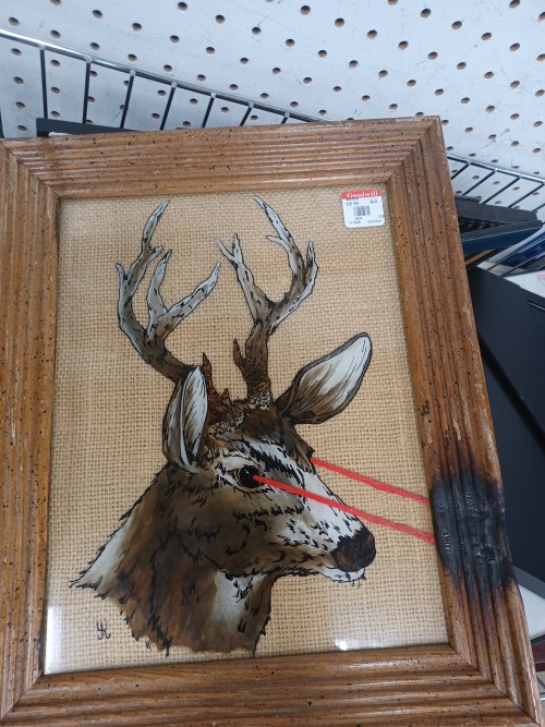 shiftythrifting:I completely regret not purchasing this High Art (Seattle Goodwill)