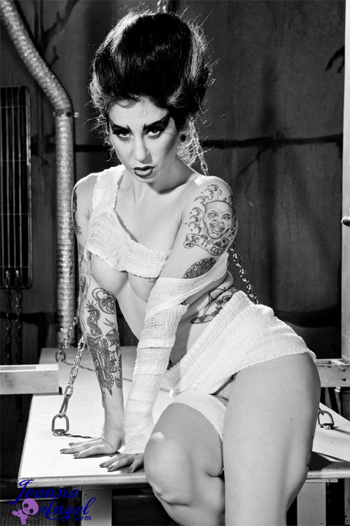 Joanna Angel as the bride of Frankenstein. 