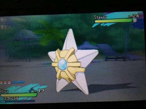 I WAS ABOUT TO START CHAINING FOR A SHINY STARYU I GOT PREPARED AND EVERYTHING AND LOOK THIS IS THE FIRST