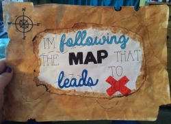 mydrawnlyrics:  &ldquo;I’m following the map that leads to you&rdquo; • Maps - Maroon 5