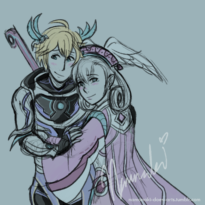 namonaki-does-arts:  Melia, come with me. If you need me, I will be by your side. 